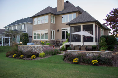 Example of a transitional patio design in Other