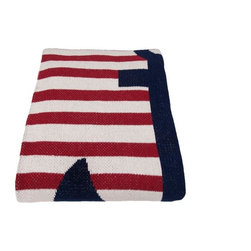 Eco French Anchor Stripe Throw-Pomegranate/Milk - Products