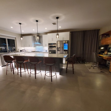 Stunning Kitchen Remodel Done in White and Gray Cabinets