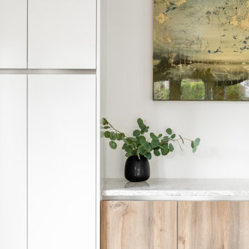 Minimalist Cabinetry Detail with Integrated Aluminum Reveal – Modern Interior, V