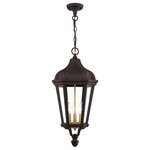Livex Lighting - Livex Morgan 3 Light Bronze, Antique Gold Cluster Large Outdoor Pendant Lantern - With clear glass and a classic bronze finish, this outdoor chain hung lantern from the Morgan collection is an elegant way to illuminate traditional exteriors.