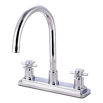 Kingston Brass Centerset Kitchen Faucet, Polished Chrome