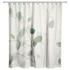 Watercolor Leaves 71x74 Shower Curtain