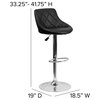 Flash Furniture Contemporary Barstool, Black, CH-82028A-BK-GG