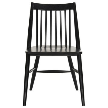 Ziglor 19" Spindle Dining Chair, Set of 2, Black