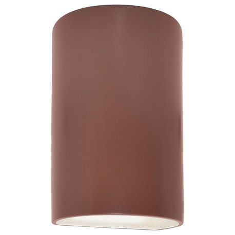 Ambiance Small Cylinder Wall Sconce, Open Top & Bottom, Canyon Clay, E26