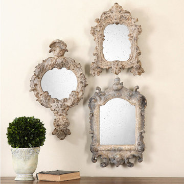 Uttermost Rustic Artifacts Reflection Mirror - Set of 3