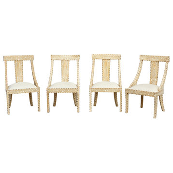 Set of Four, Dutch Colonial Inlay Chairs
