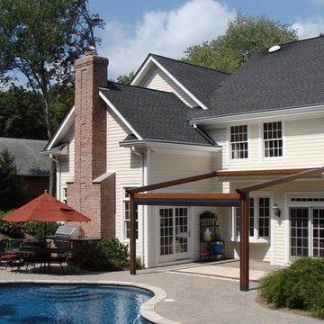 Retractable Pergola Awning with Integrated Solar Shades
