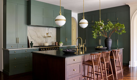 4 Stylish New Kitchens Featuring Green Cabinets