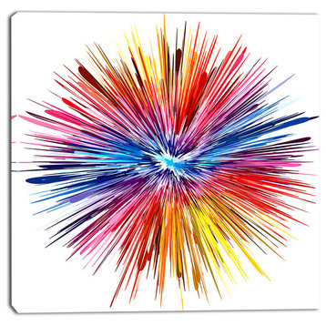 "Color Explosion", Abstract Canvas Artwork, 30"x30"