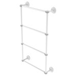 Allied Brass - Monte Carlo 4 Tier 24" Ladder Towel Bar with Dotted Detail, Matte White - The ladder towel bar from Allied Brass Dottingham Collection is a perfect addition to any bathroom. The 4 levels of height make it fun to stack decorative towels and allows the towel bar to be user friendly at all heights. Not only is this ladder towel bar efficient, it is unique and highly sophisticated and stylish. Coordinate this item with some matching accessories from Allied Brass, or mix up styles using the same finish!
