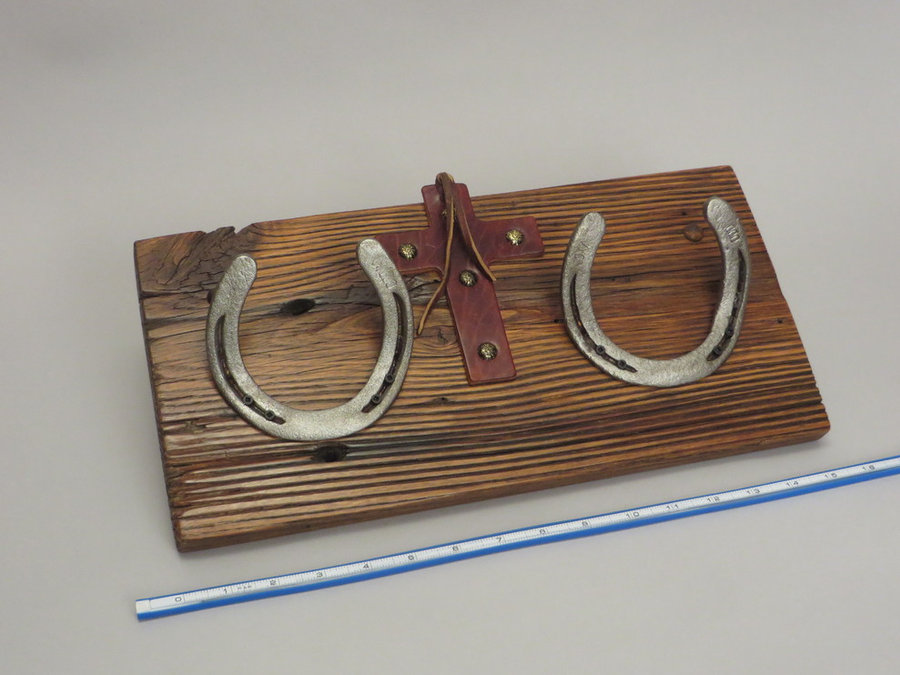 #R15089 Reclaimed Lumber, Horse Shoes, Tack Leather