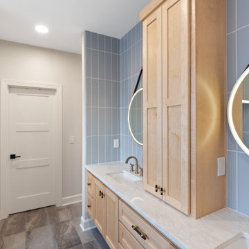 Coastal Casual Primary Bath Remodel Overland Park, KS