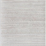 Rugs America - Rugs America Lennox Lx10B Oriental Transitional Misty Cream Area Rugs, 8'x10' - Don't let a busy household keep you from creating a sophisticated space. This regal-feeling polypropylene rug brings a dignified air into any room with its majestic cream on pearl motif. Power-loomed, it also has a soft touch, so it's a pleasure to walk on its low, shiny pile. An active home can still be a beautiful home with help from this remarkable area rug.Features