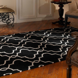 Grand Bazaar Over Dyed Area Rug- Black - Area Rugs
