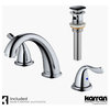 Karran 3-Hole 2-Handle Widespread Faucet With Pop-up Drain, Chrome