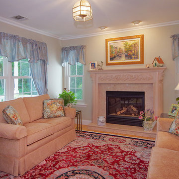 Formal Living Room and New Windows with Traditional Grilles