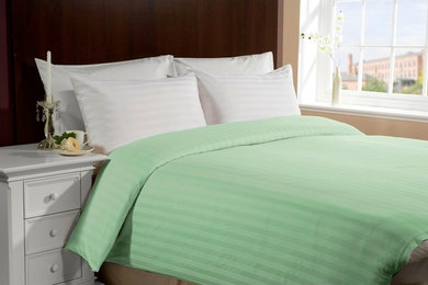 Lasin Bedding Hotel Collection Duvet Cover, Cal-King/King, Green