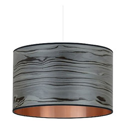 Designer Grey Drum Pendant - Pendant Lighting