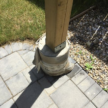 What should I do to dress up my ugly looking walkout deck pillars