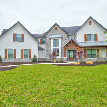 Transitional Two-Story Lakehouse