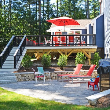 A deck & patio in Dunstable, MA, that make the perfect pair!
