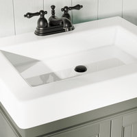 Dawson Bathroom Vanity, Single Sink, 24", Pewter Green, Freestanding