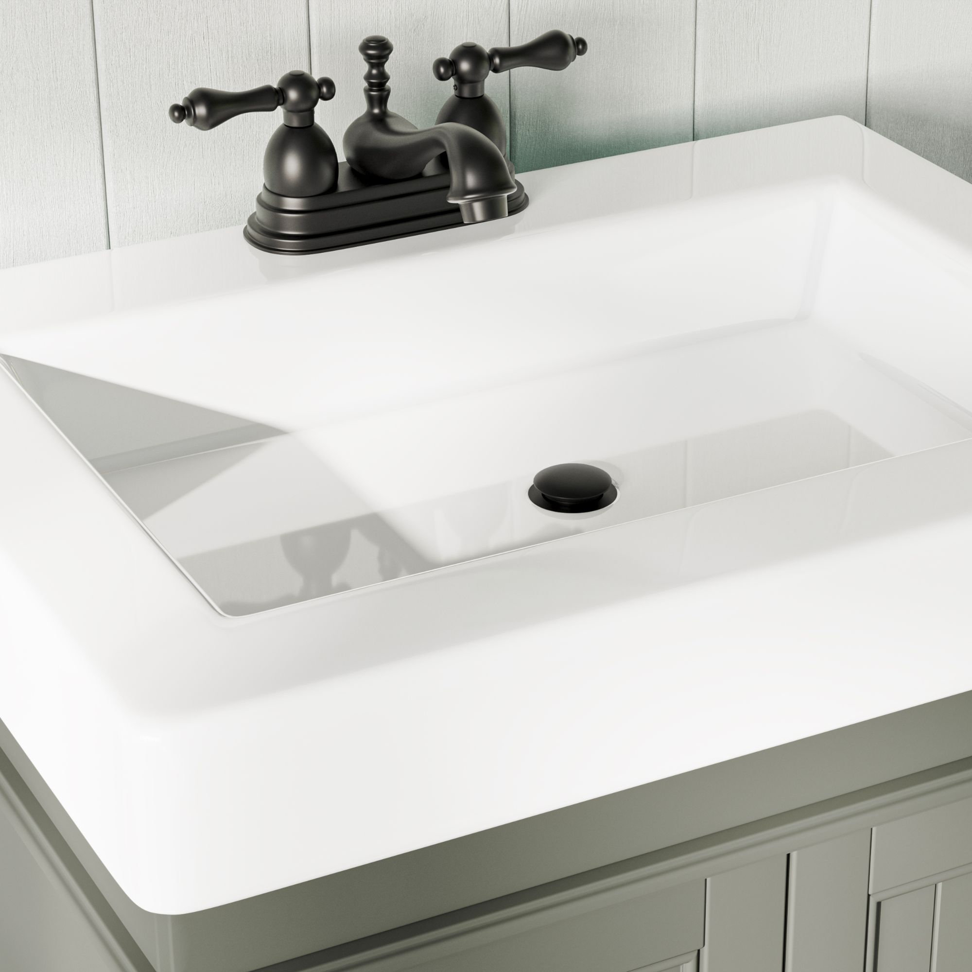 Dawson Bathroom Vanity, Single Sink, 24", Pewter Green, Freestanding