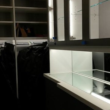 Closet with LED lighting