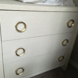 3 Drawer Linen Wrapped Chest - Dressers