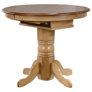 42" Round Or 60" Oval Extendable Butterfly Pub Table, Counter Height Dining