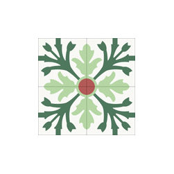 "Tulipier" 8x8 Encaustic Cement Tiles - Wall And Floor Tile