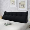 Bed Wedge Pillow Back Rest Support, Black Velvet, 59x20x8