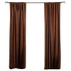 Brown Rod Pocket  Velvet Cafe Curtain / Drape / Panel  - 43W x 24L - Piece