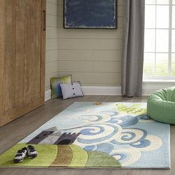 Dragon Rugs by Momeni in Sky Blue - Rugs