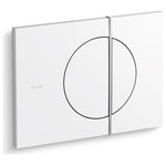 Kohler - Kohler Note Flush Actuator Plate, 2"x4" In-Wall Tank System, White/Satin Chrome - Designed to complement the smooth contours of the Veil(TM) wall-hung toilet, this flush actuator plate allows you to choose between 0.8 or 1.6 gallons per flush (gpf), signified by a sleek circle divided into two sections.