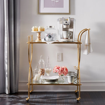 Lucretius Gold Serving Cart