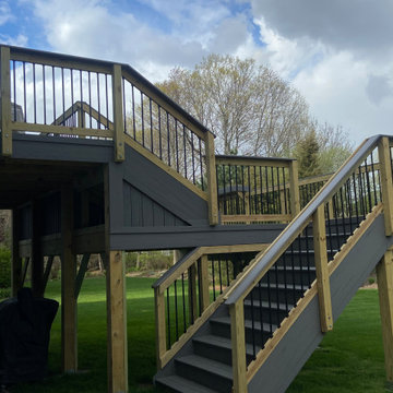 TimberTech Silver Maple Deck with Aluminum Pickets in Cary, IL