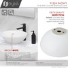 Stylish 16" White Round Ceramic Vessel Bathroom Sink