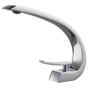 Aqua Arcco Single Lever Modern Bathroom Vanity Faucet - Chrome