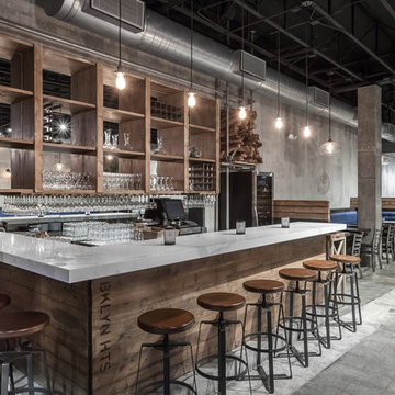 Miami Contemporary Industrial Pizza Restaurant Design