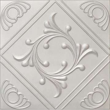 19.6"x19.6" Styrofoam Glue Up Ceiling Tiles R2 Platinum