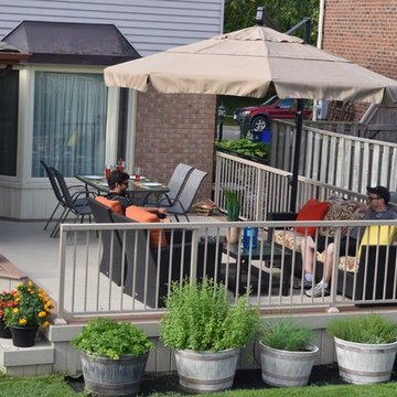 Large Veka deck with hammock.