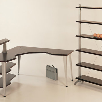 TriLeg Ergonomic Computer Desk and Bookcase