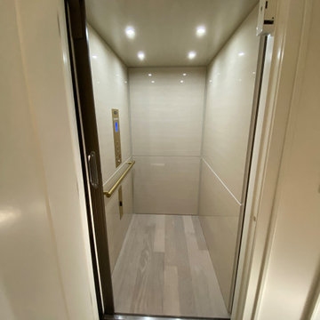 Traditional Home Elevator, Lux MDF Cab in Maple Sugar By Savaria
