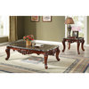 Acme Eustoma Coffee Table Marble and Walnut