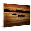"Canoeing" UV Ink Print on Natural Pine Wood, 45"x30"