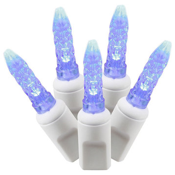 Blue Commercial Grade LED M5 Twinkle Icicle Christmas Lights