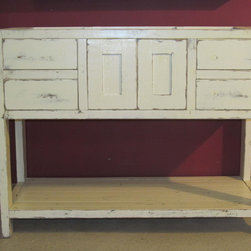 Antique White Cottage Style Vanity - Bathroom Vanities And Sink Consoles